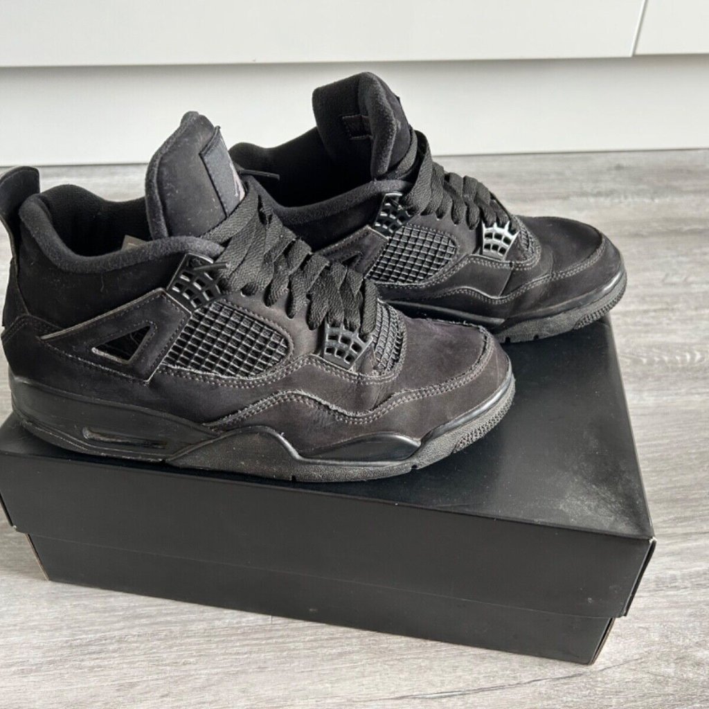 Nike Air Jordan 4 Retro Black Cat Trainers Size Us 6.5 Boxed
